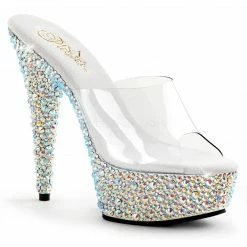 Pleaser USA Rhinestone Bejeweled 6 Inch Slide Sexy Shoes & Boots