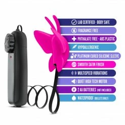 Blush Novelties Luxe Butterfly Teaser, Fuchsia Vibrators, Wands, Massagers, Bullets & Eggs