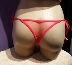 Flirty Kitty Red Tie Side Thong