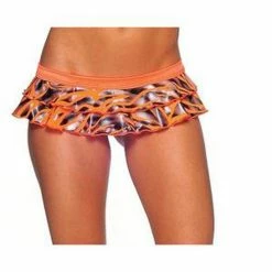 Bodyzone Apparel Zebra Print Double Ruffle Mini Skirt Mix & Match