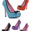 Leg Avenue Princess 5 Inch Glitter Pump With Bow