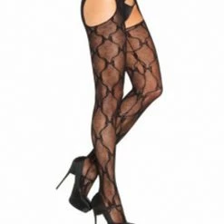 Leg Avenue Hosiery Bow Lace Suspender Stockings