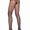 Leg Avenue Hosiery Sheer Faux Garterbelt Pantyhose