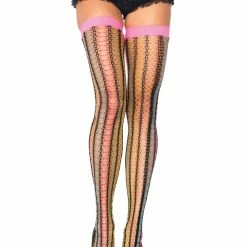 Leg Avenue Rainbow Thorn Net Thigh High Hosiery