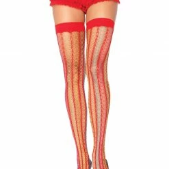 Leg Avenue Rainbow Thorn Net Thigh High Hosiery