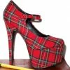 Leg Avenue Academy 6.5 Inch Plaid Mary Jane Stiletto Sexy Shoes & Boots