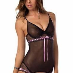 Escante Midnight Romance Bustier With Garter Straps Lingerie