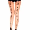Music Legs Love Me Kiss Me Backseam Pantyhose Hosiery