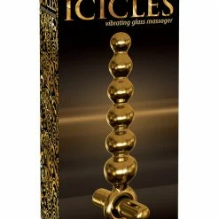 Pipedream Products Rings, Beads, Plugs, & Kegel (Ben Wa Balls) Icicles Gold Edition No 27 Vibrating Massager