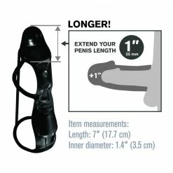 Pipedream Products Restraints, Clamps, Bondage, & Fetish Kits Fantasy X-tensions Vibrating Cock Rocket