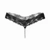 Flirty Kitty Sexy G String Underwear Thongs Lace Lingerie BK Panties
