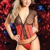 Raveware Lingerie Red Heart Camisole Set