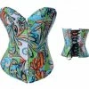 Flirty Kitty Spring Corset With Boning And Lace Up Back
