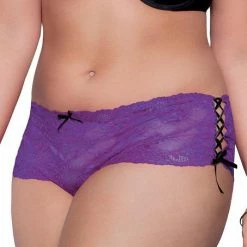 Seven Til Midnight Panties Lace Open Crotch Boyshort Thong