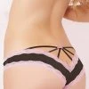 Seven Til Midnight Two Toned Microfiber & Lace Cage Back Panty